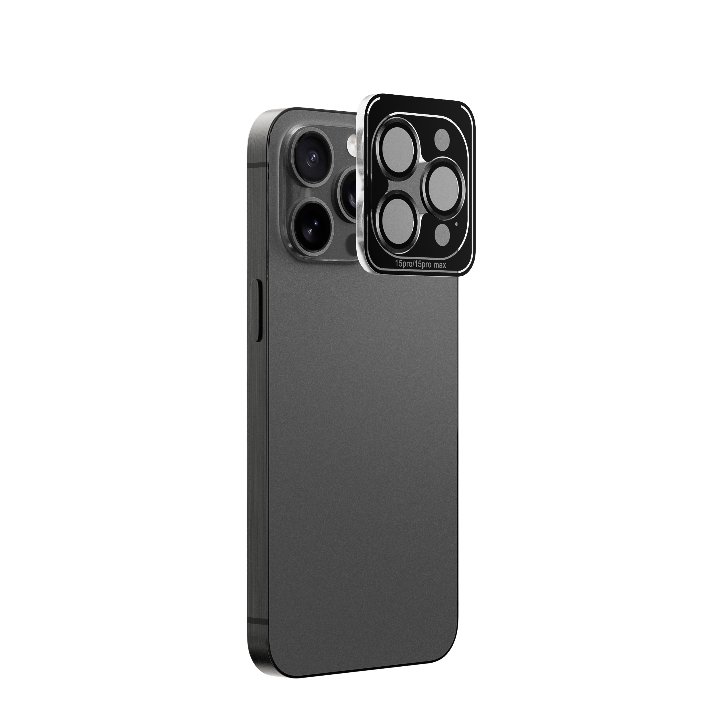 iPhone 15 Pro tempered glass camera lens protection cd pattern design