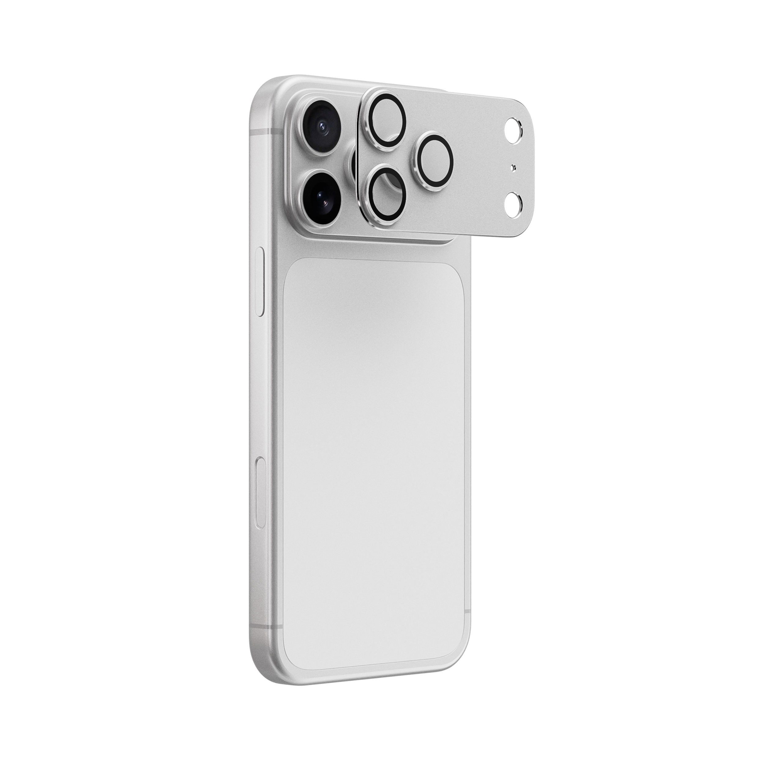 Matel tempered glass camera lens alloy iPhone 17 Pro Max camera lens aluminum protection (White) - Image 2