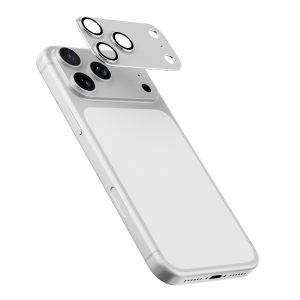 Matel tempered glass camera lens alloy iPhone 17 Pro Max camera lens aluminum protection (White)