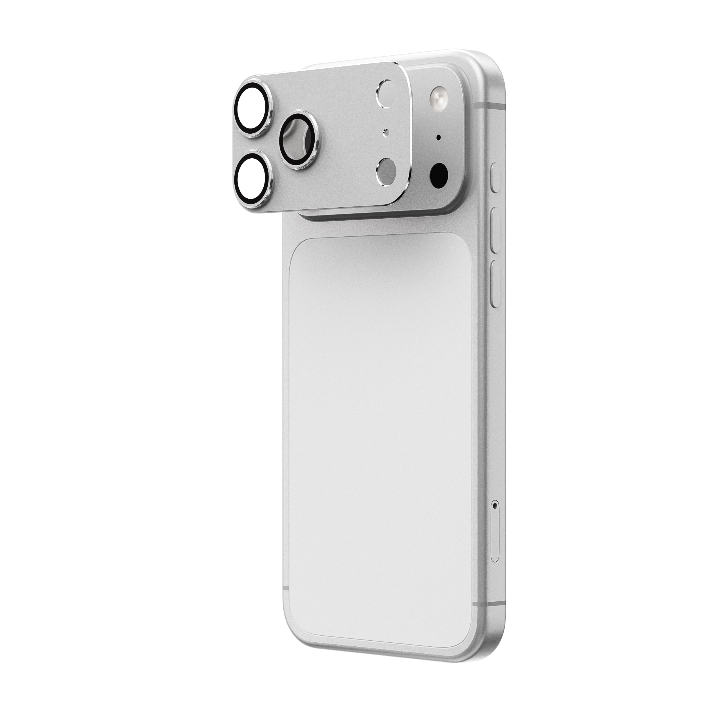 Matel tempered glass camera lens alloy iPhone 17 Pro Max camera lens aluminum protection (White) - Image 3