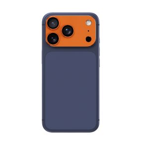 Tempered glass camera lens matel iPhone 17 Pro camera lens aluminum protection (Orange)