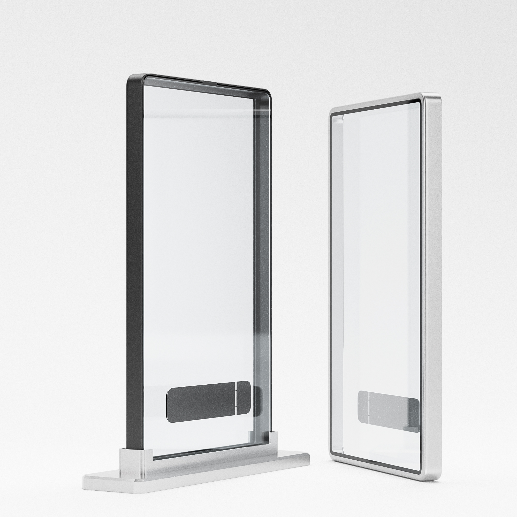 Slab Guard Fits PSA Slab UV Protection Tempered Glass & Aluminum Metal Bumper with Built-in Stand(Black) - Image 8
