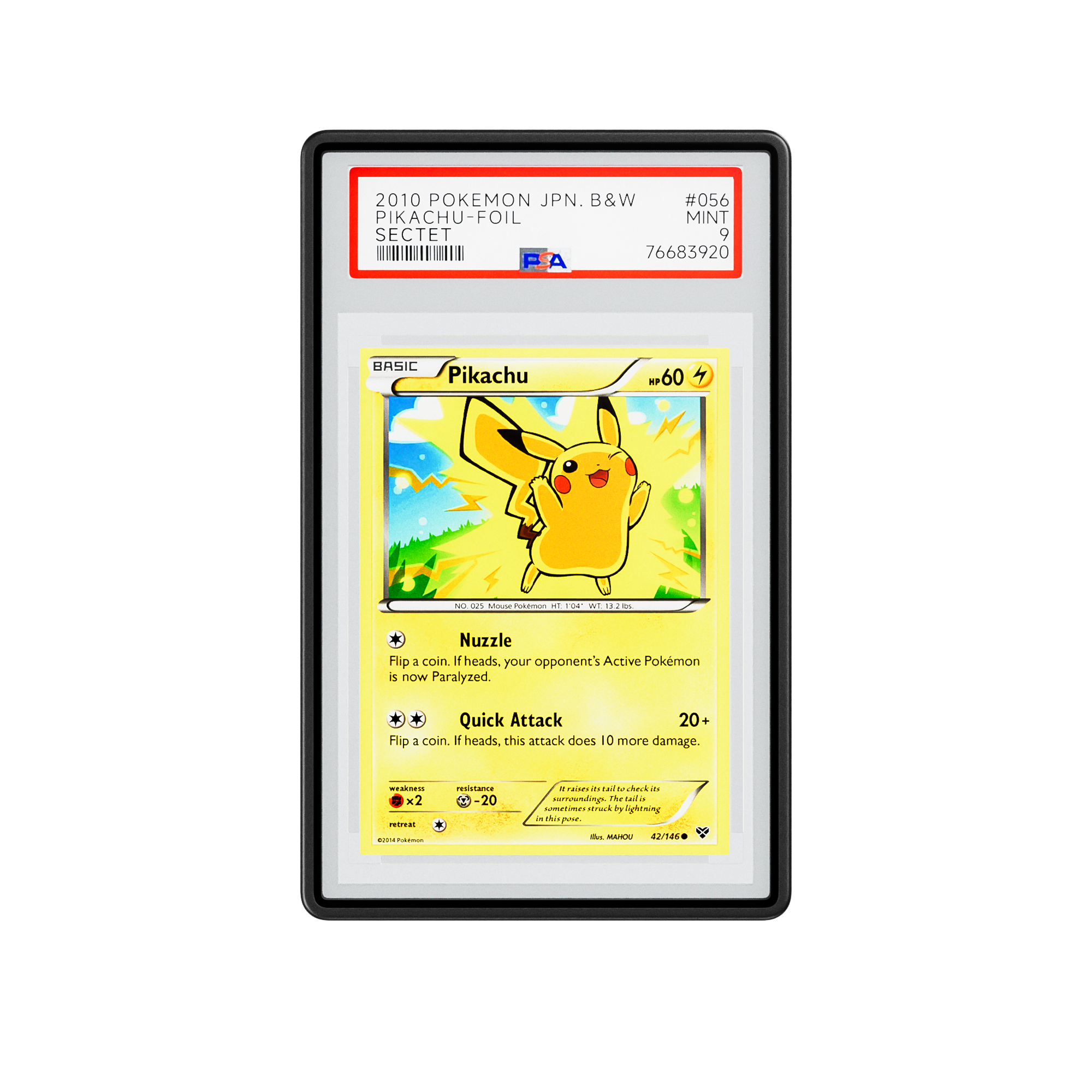 Slab Guard Fits PSA Slab, Magnetic Graded Card Case with UV Glass (Black)